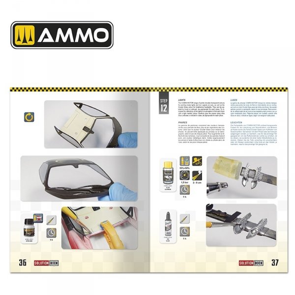 AMMO of Mig Jimenez 6604 SOLUTION BOOK 24 – How to Paint and Lacquer scale cars (Multilingual Book)