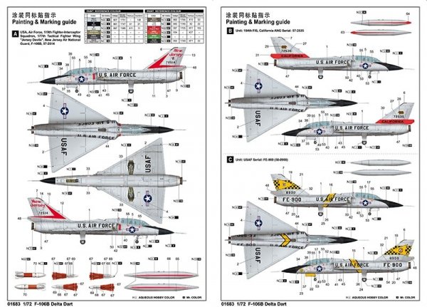 Trumpeter 01683 US F-106B Delta Dart (1:72)