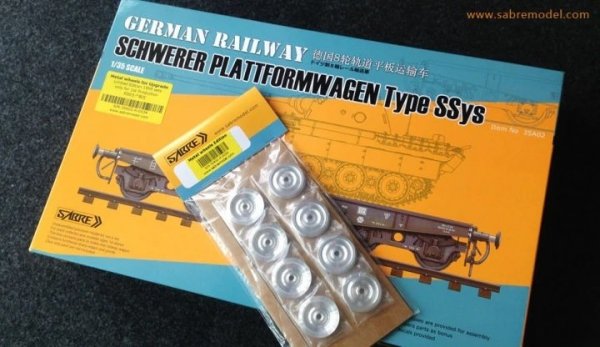 Sabre Model 35A02-MW German Railway Schwerer Plattformwagen Type SSys - Metal Wheels 1/35