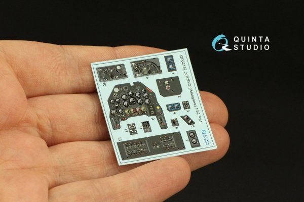 Quinta Studio QD32167 Ju 87D/G 3D-Printed &amp; coloured Interior on decal paper (Hasegawa) 1/32