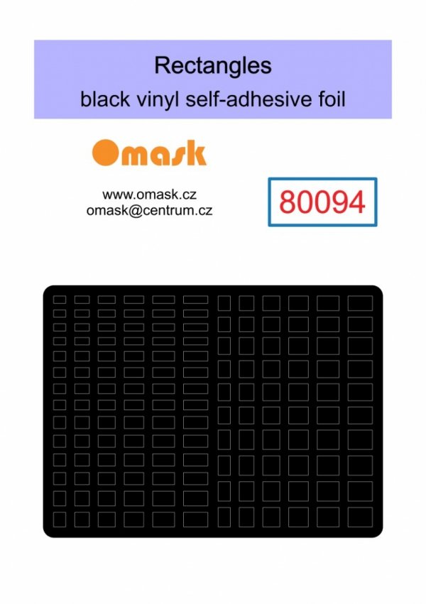 Omask X8001 Universal set 1 - black vinyl foil (80092, 80093, 80094, 80095, 80096)