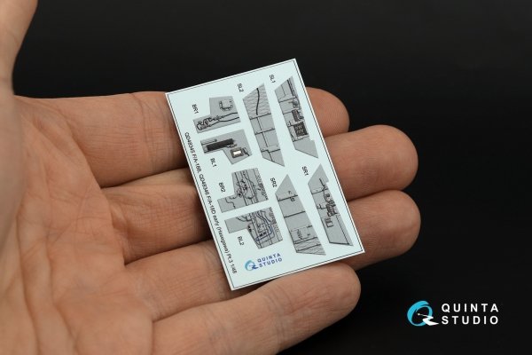Quinta Studio QD48346 FA-18D early 3D-Printed &amp; coloured Interior on decal paper (Hasegawa) 1/48
