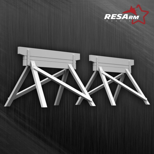 RESARM 48-05025 JACK STANDS LUFTWAFFE (3D resin printing) 1/48