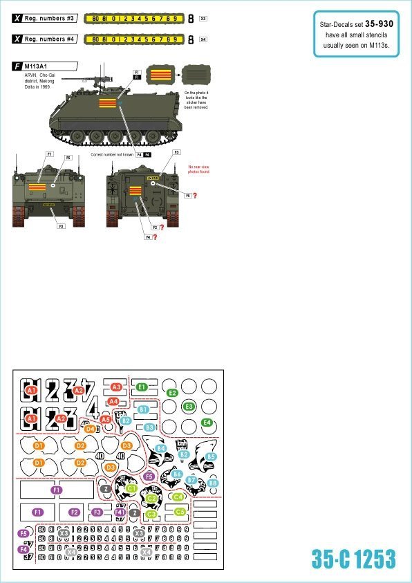 Star Decals 35-C1253 Vietnam 3 1/35