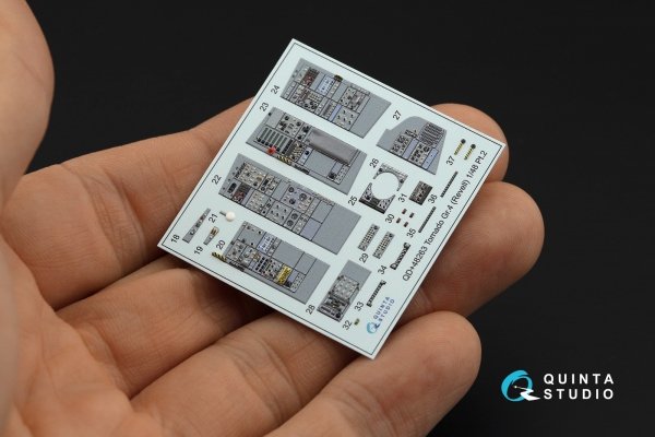 Quinta Studio QD+48263 Tornado GR.4 3D-Printed &amp; coloured Interior on decal paper (Revell) (with 3D-printed resin parts) 1/48
