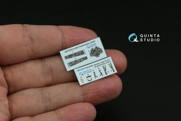 Quinta Studio QD72202 A-4M 3D-Printed &amp; coloured Interior on decal paper (Fujimi/Hobby 2000) 1/72