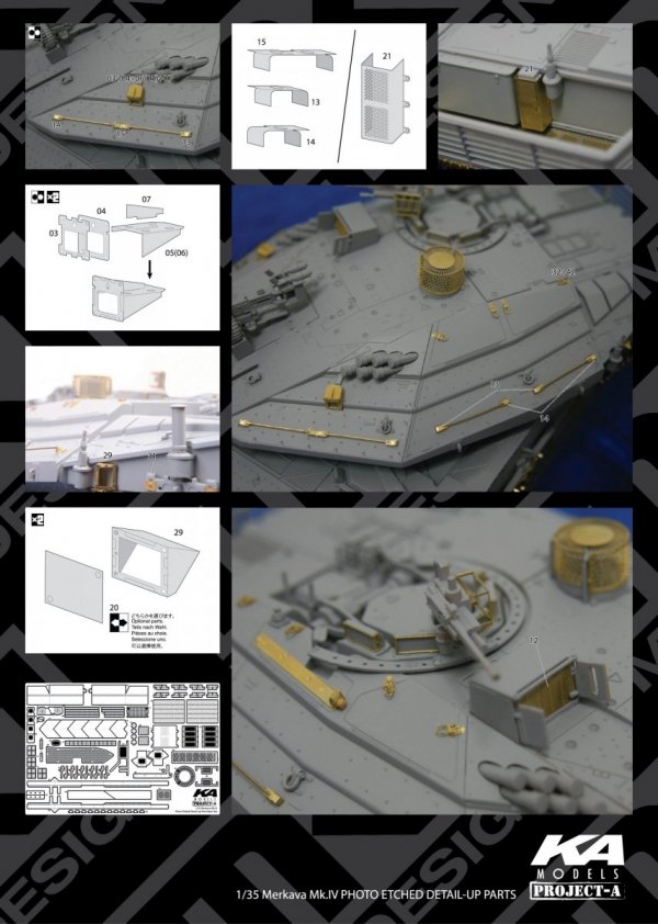 MK1 Design MM-35004 MERKAVA MK.IV DETAIL-UP ETCHD PARTS – BASIC 1/35