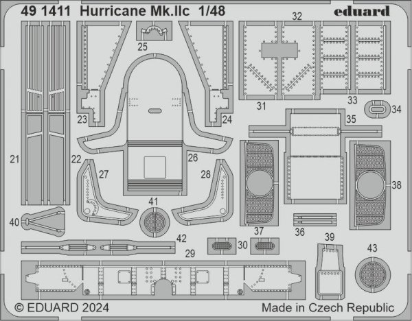 Eduard 491411 Hurricane Mk. IIc HOBBY BOSS 1/48