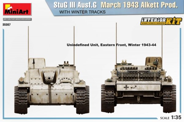 Mini Art 35367 StuG III Ausf. G March 1943 Alkett Prod. WITH WINTER TRACKS. INTERIOR KIT 1/35