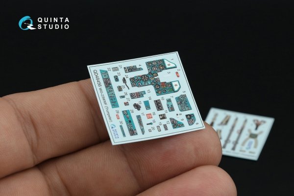 Quinta Studio QD48456 MiG-23M/MiG-23MF 3D-Printed &amp; coloured Interior on decal paper (Trumpeter) 1/48