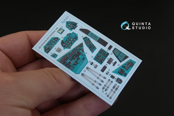 Quinta Studio QD48155 Mi-24P 3D-Printed &amp; coloured Interior on decal paper (for Zvezda kit) 1/48