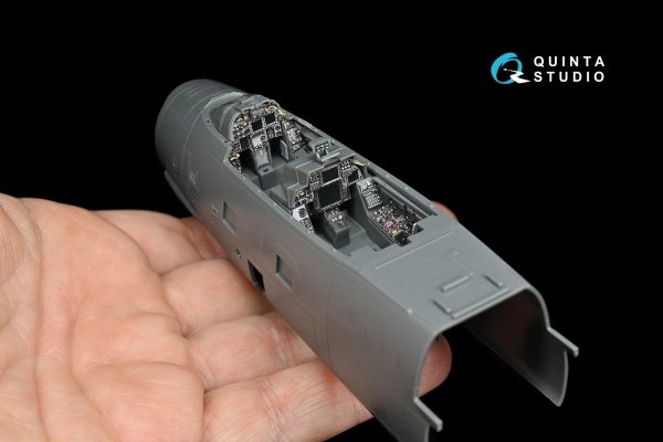 Quinta Studio QD48074 F-14D 3D-Printed &amp; coloured Interior on decal paper (for AMK kit) 1/48