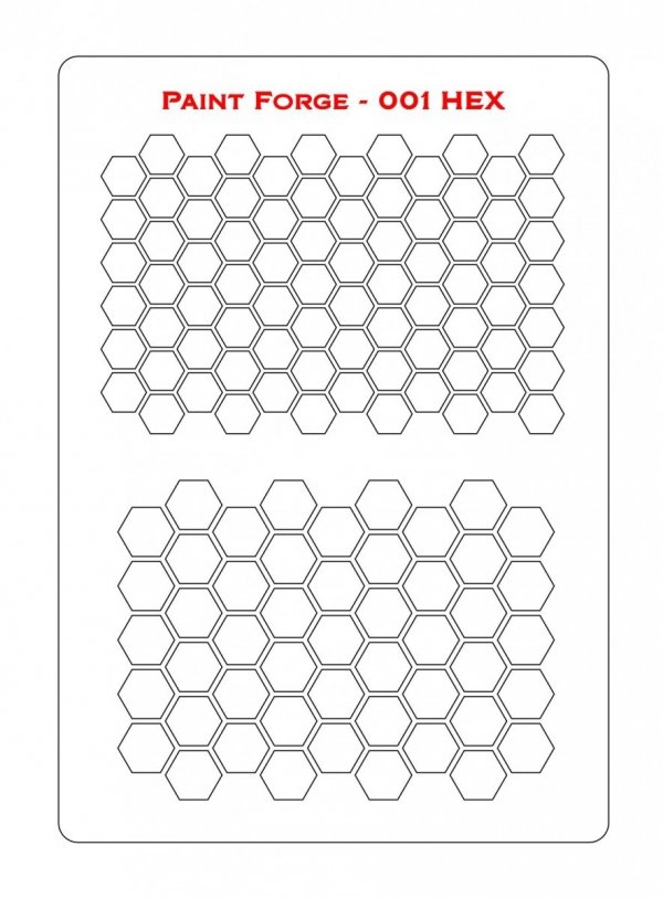 Paint Forge PFST001L STENCIL - HEX