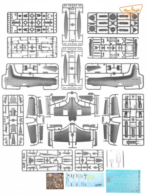 Clear Prop! CP4801 A2D-1 Skyshark ADVANCED KIT 1/48