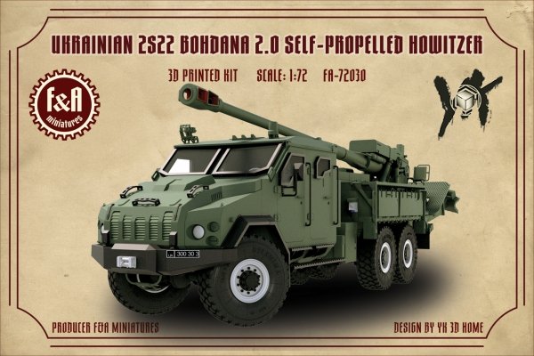 F&amp;A Miniatures FA-72030 2S22 Bohdana 2.0 1/72