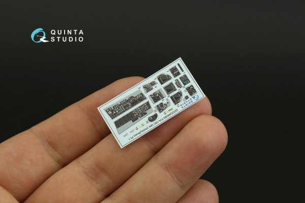 Quinta Studio QD48280 F/A-18C late 3D-Printed &amp; coloured Interior on decal paper (HobbyBoss) 1/48