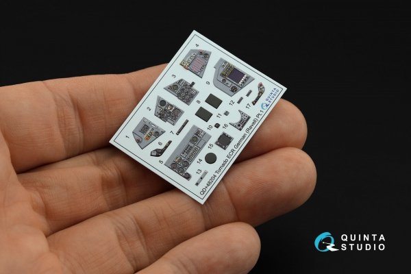 Quinta Studio QD+48204 Tornado ECR German 3D-Printed &amp; coloured Interior on decal paper (Revell) (with 3D-printed resin parts) 1/48