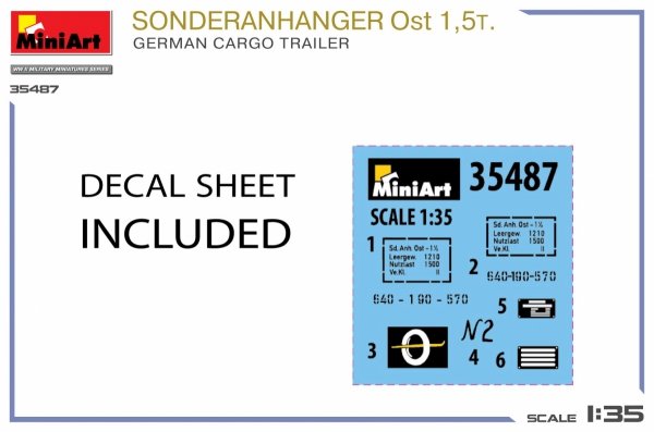 MiniArt 35487 Sonderanhanger 0st 1,5T. German Cargo Trailer 1/35
