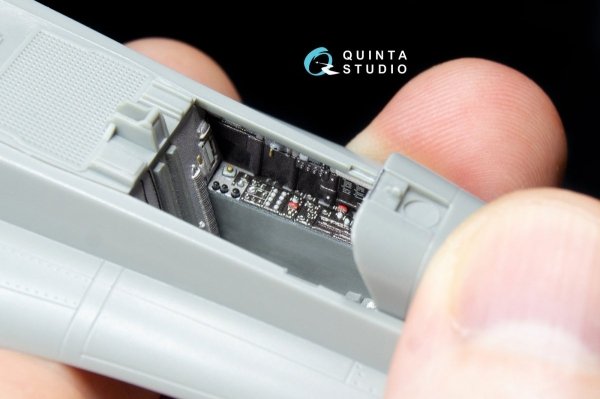 Quinta Studio QD48040 F/A-18С (late) 3D-Printed &amp; coloured Interior on decal paper (for Kinetic) 1/48