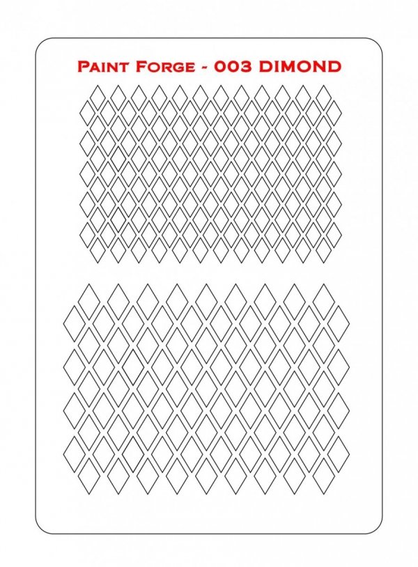 Paint Forge PFST003L STENCIL - DIAMONDS