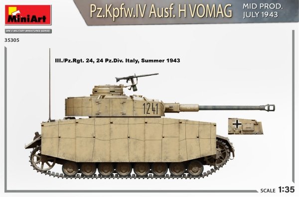 MiniArt 35305 Pz.Kpfw.IV Ausf. H Vomag. MID PROD. JULY 1943. INTERIOR KIT 1/35