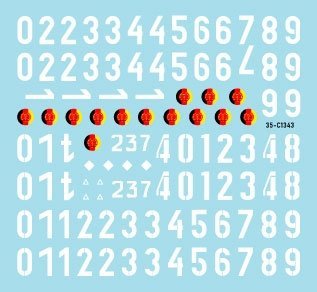 Star Decals 35-C1343 DDR - NVA 2. Numbers &amp; insignia of the East German Nationale Volksarmee 1/35