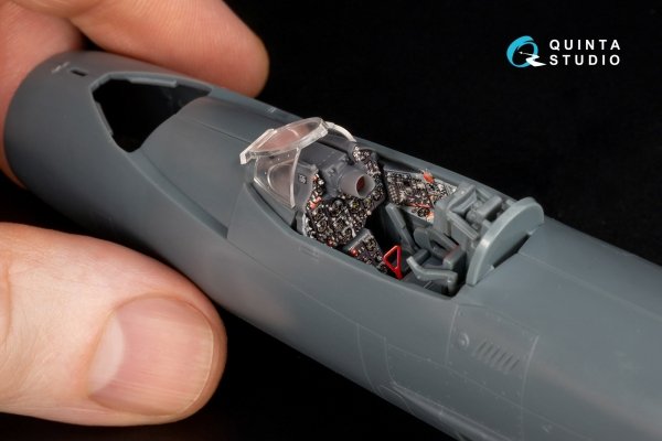 Quinta Studio QD+48550 MiG-21PF 3D-Printed &amp; coloured Interior on decal paper (Eduard) (with 3D-printed resin parts) 1/48