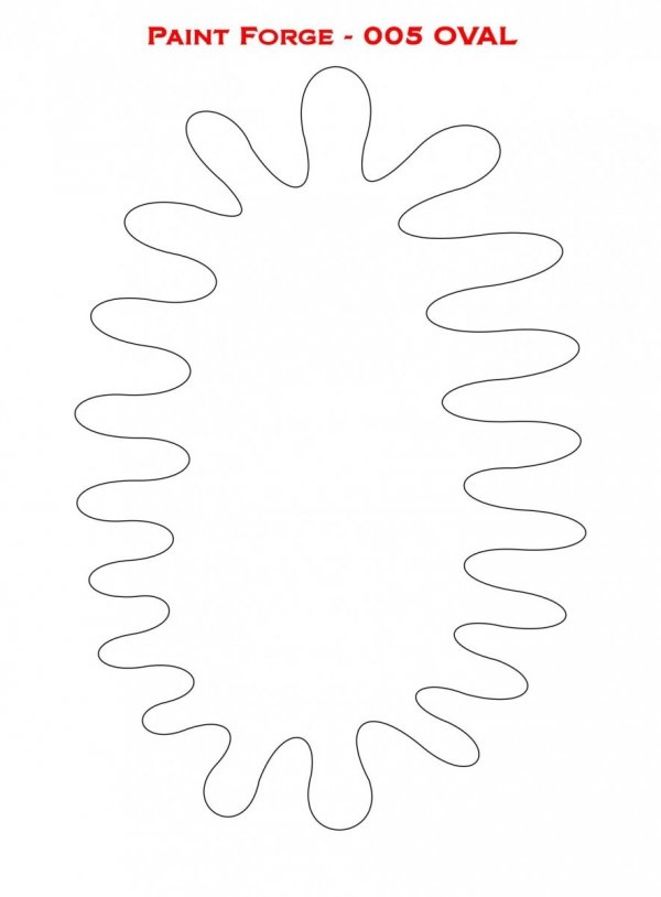 Paint Forge PFST005M STENCIL - OVAL