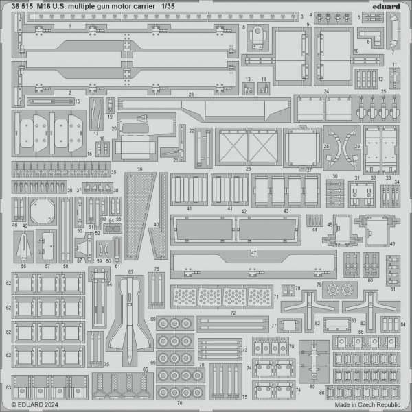Eduard 36515 M16 U. S. multiple gun motor carrier TAMIYA 1/35