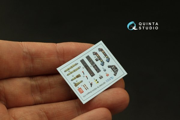 Quinta Studio QD72093 Ta 152C/H 3D-Printed &amp; coloured Interior on decal paper (Dragon) 1/72