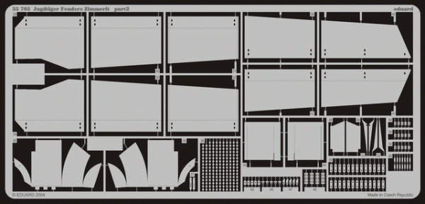 Eduard 35705 Zimmerit Jagdtiger fender 1/35 Dragon