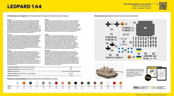 Heller 57126 Leopard 1A4 - Starter Kit 1/35