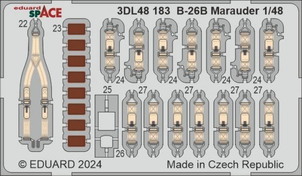 Eduard 3DL48183 B-26B Marauder SPACE ICM 1/48