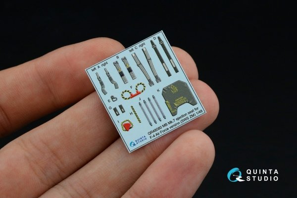 Quinta Studio QD+48448 F-4G early 3D-Printed &amp; coloured Interior on decal paper (Zoukei Mura SWS) (with 3D-printed resin parts) 1/48