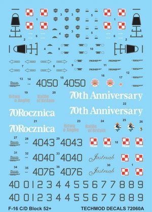 Techmod 72060 - General Dynamics F-16C/D Block 52+ (1:72)