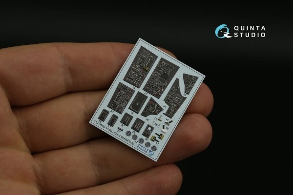 Quinta Studio QDS-48405 F-14D 3D-Printed &amp; coloured Interior on decal paper (Hobby Boss) (Small version) 1/48