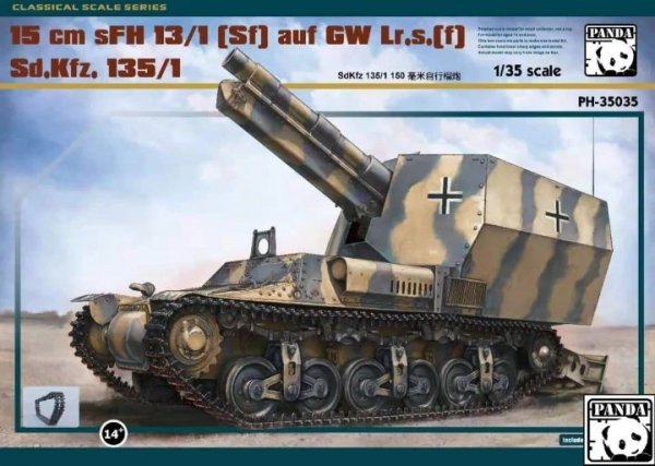 Panda Hobby 35035 15 cm sFH 13/1(Sf) auf GW Lr.s.(f) Sd.Kfz. 135/1 ( metal truck, metalowe gąsiennice ) 1/35