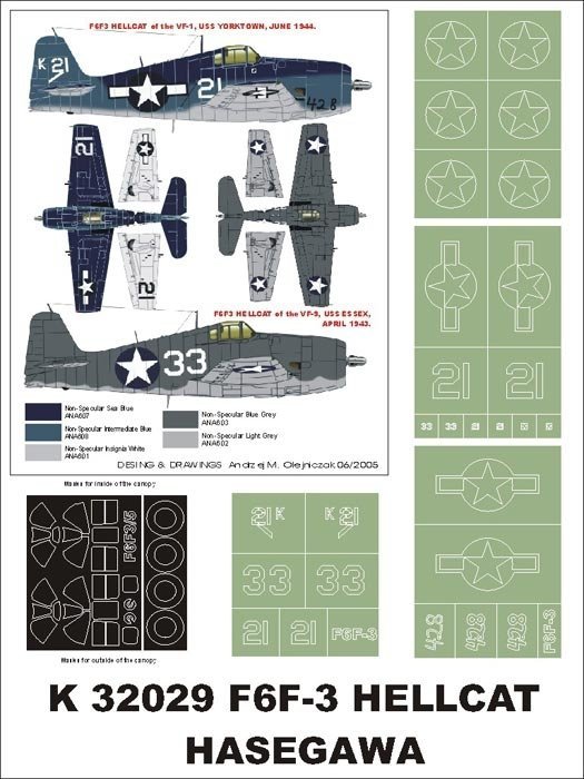 Montex K32029 F6F3 Hellcat 1/32