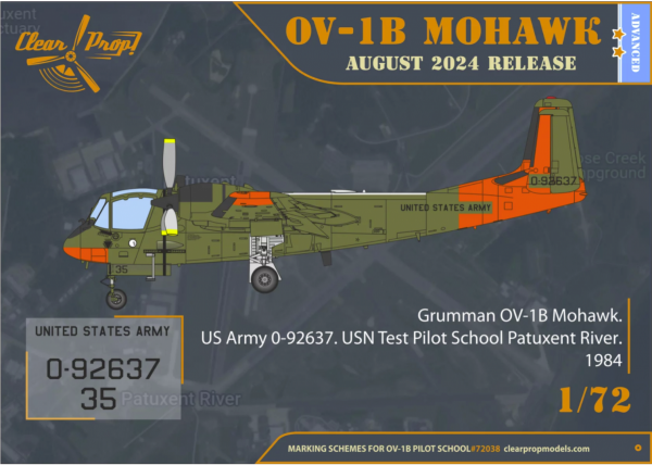 Clear Prop! CP72038 OV-1B Mohawk &quot;Pilot School&quot; ADVANCED KIT 1/72