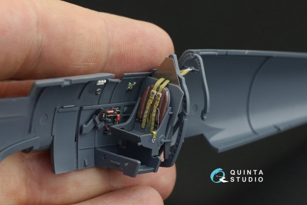 Quinta Studio QD48120 Spitfire Mk.VIII 3D-Printed &amp; coloured Interior on decal paper (Eduard) 1/48