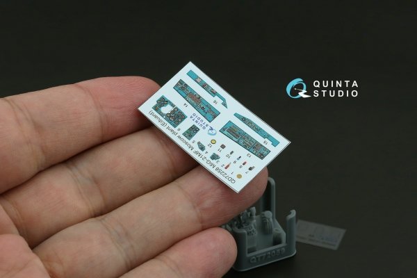 Quinta Studio QD+72258 MiG-21MF (Moscow plant) 3D-Printed &amp; coloured Interior on decal paper (Eduard) (with 3D-printed resin parts) 1/72