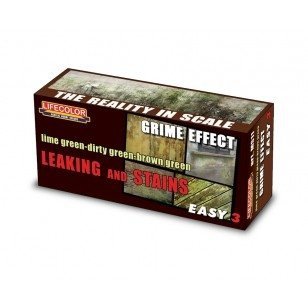 Lifecolor MS11 Acrylic paint Set for Dioramas Leaking and Stains Grime Effect 3x22ml
