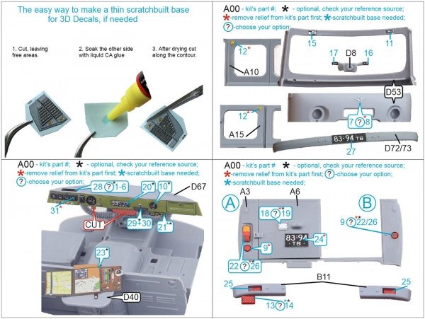 Quinta Studio QD35040 UAZ-452 3D-Printed &amp; coloured Interior on decal paper (Zvezda) 1/35