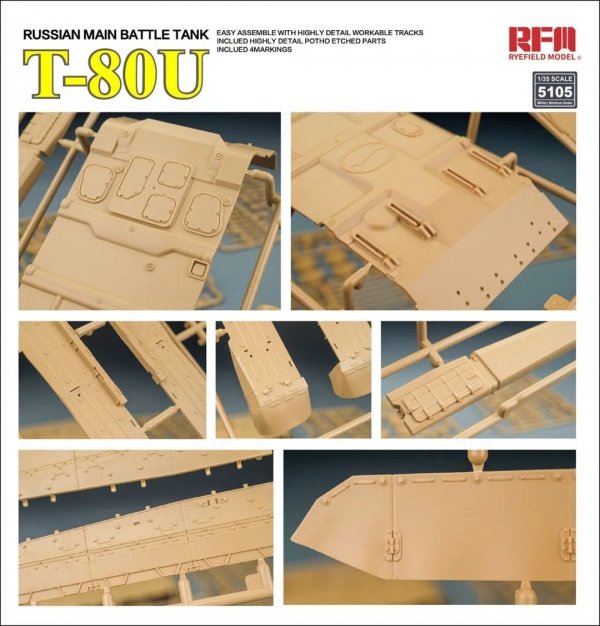 Rye Field Model 5105 Russian Main Battle Tank T-80U 1/35