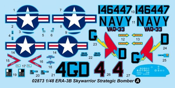 Trumpeter 02873 ERA-3B Skywarrior Strategic Bomber