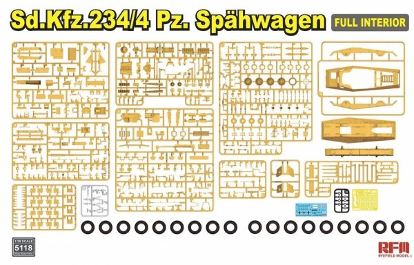 Rye Field Model 5118 Sd.Kfz. 234/4 Pz. Spähwagen with Full Interior 1/35