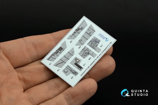 Quinta Studio QD48346 FA-18D early 3D-Printed &amp; coloured Interior on decal paper (Hasegawa) 1/48