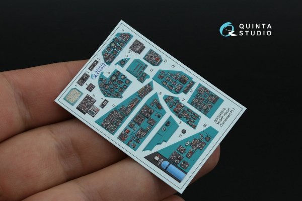 Quinta Studio QDS+48516 Mi-24P Hind-F 3D-Printed coloured Interior on decal paper (Trumpeter) (small version) (with 3D-printed resin parts) 1/48