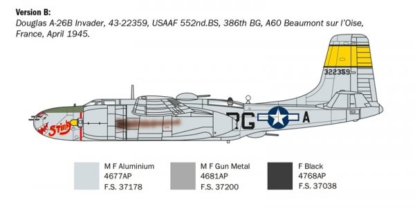 Italeri 1274 A-26 B INVADER 1/72