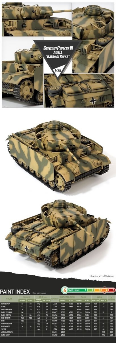 Academy 13545 German Panzer III Ausf L “Battle of Kursk” 1/35